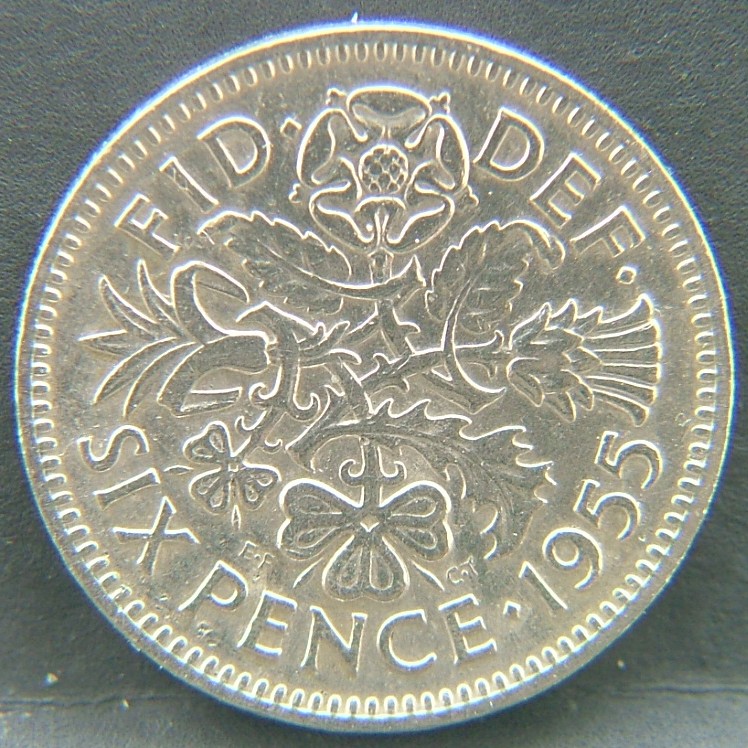 Additional view 1 of 🇬🇧 United Kingdom – Monarchs and Milestones 6 Pence 1955 coin