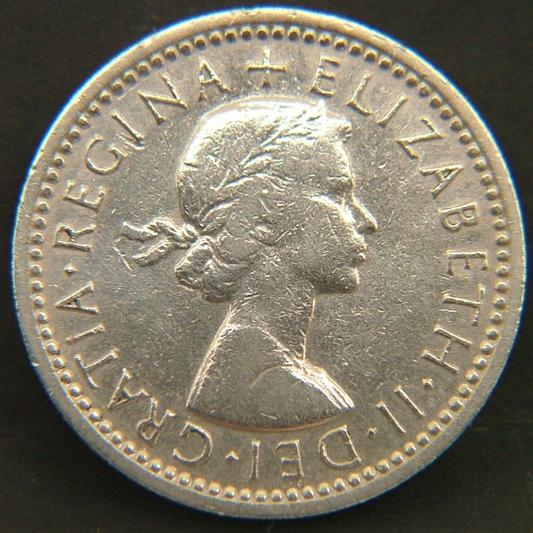 Back side of 🇬🇧 United Kingdom – Monarchs and Milestones 6 Pence 1961 coin