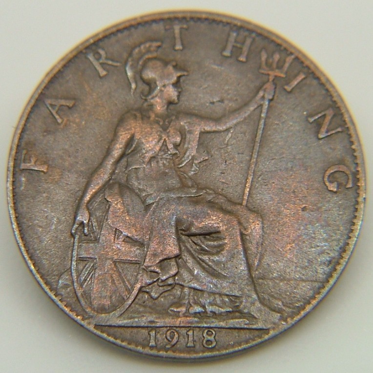 Additional view 2 of Great Britain 1 Farthing 1918 coin