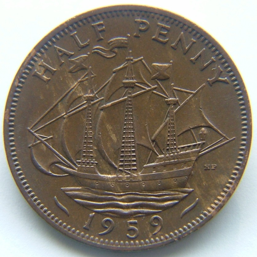 Additional view 1 of Great Britain Half Penny 1959 coin