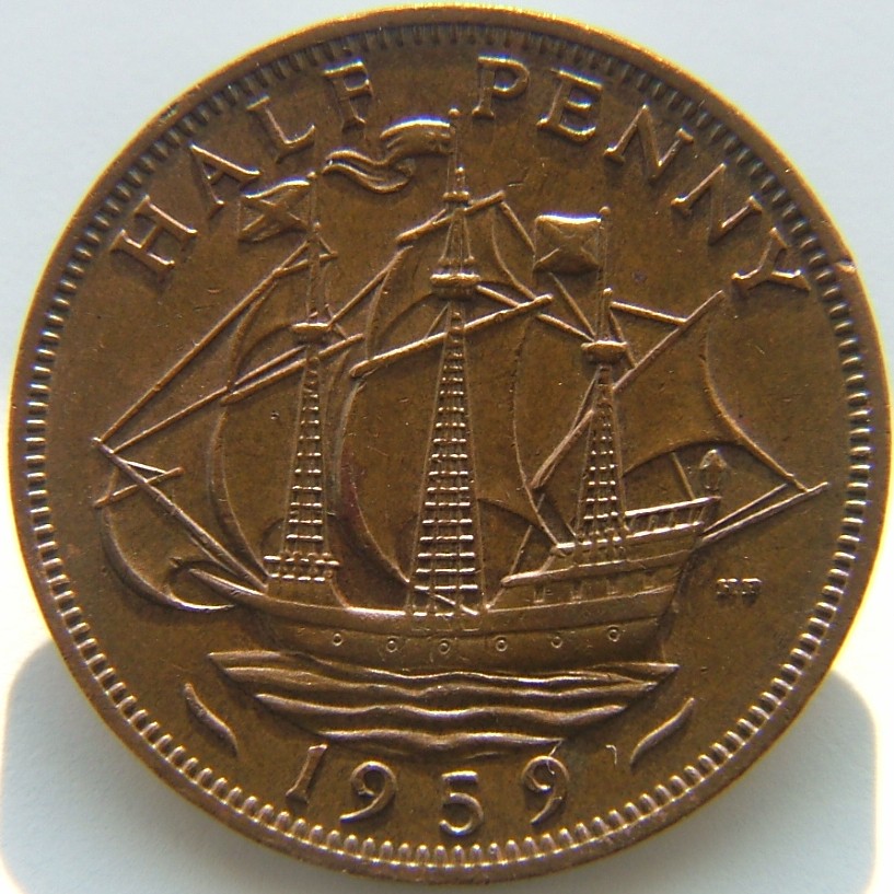 Additional view 1 of Great Britain Half Penny 1959 coin