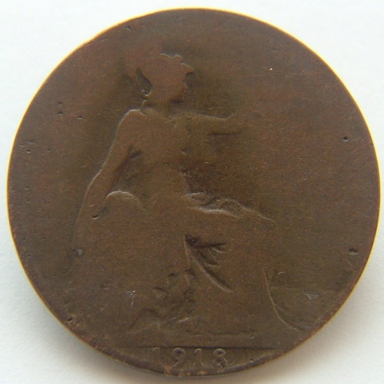 Additional view 1 of Great Britain Half Penny 1918 coin
