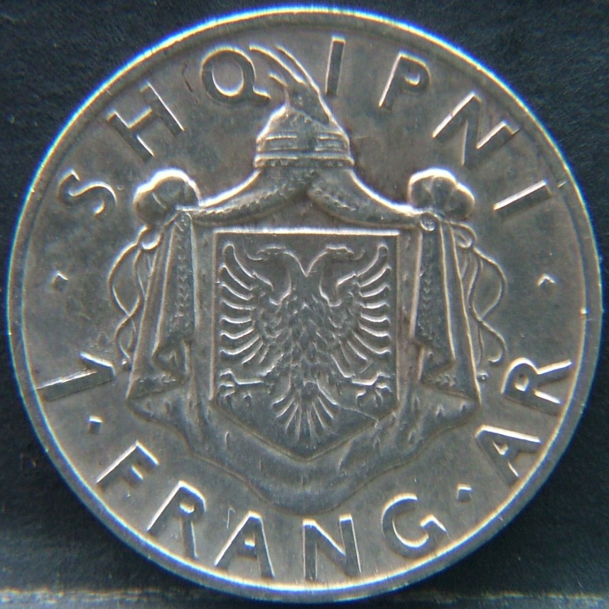 Additional view 1 of 🇦🇱 ALBANIA – National Coinage Overview 1 Frang  1937 object