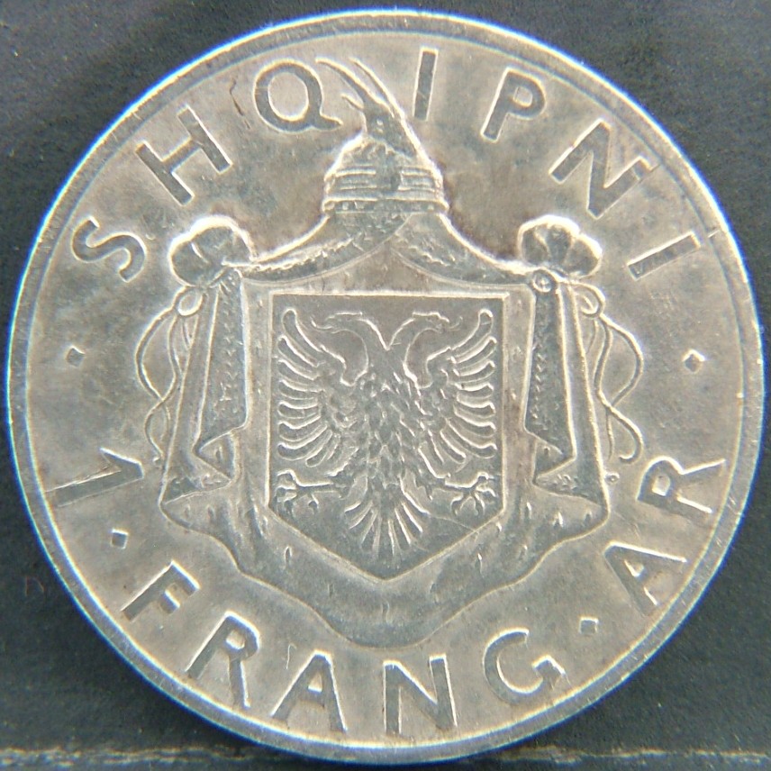 Additional view 2 of 🇦🇱 ALBANIA – National Coinage Overview 1 Frang  1937 object