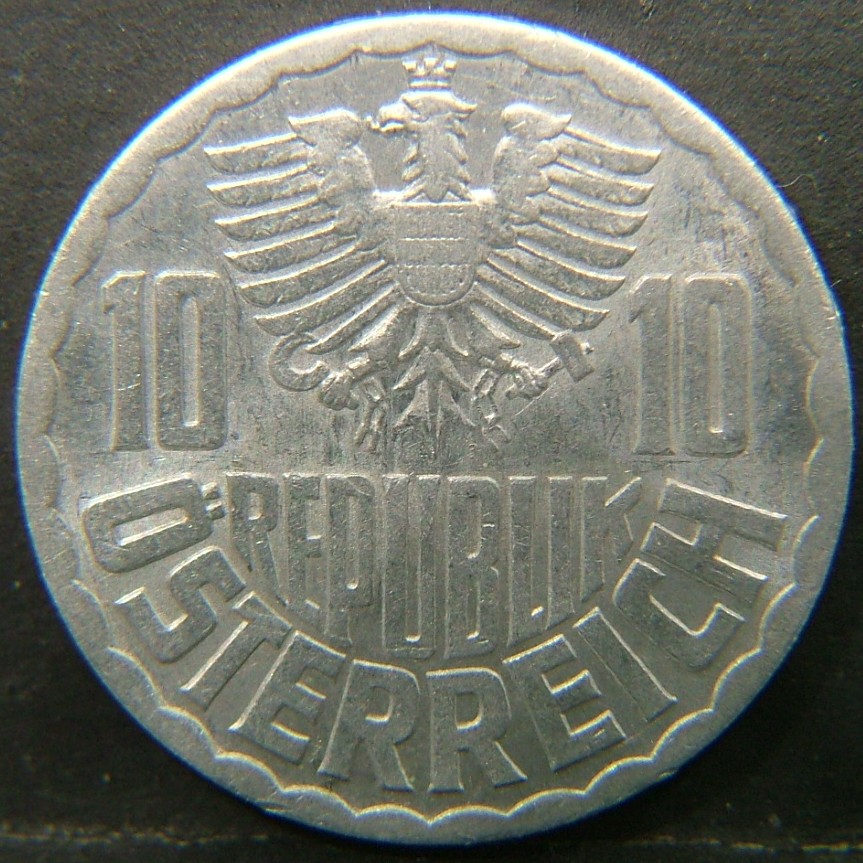 Back side of 🇦🇹 AUSTRIA – Habsburg Heirs and Republic Coins 10 Groschen  1971 object