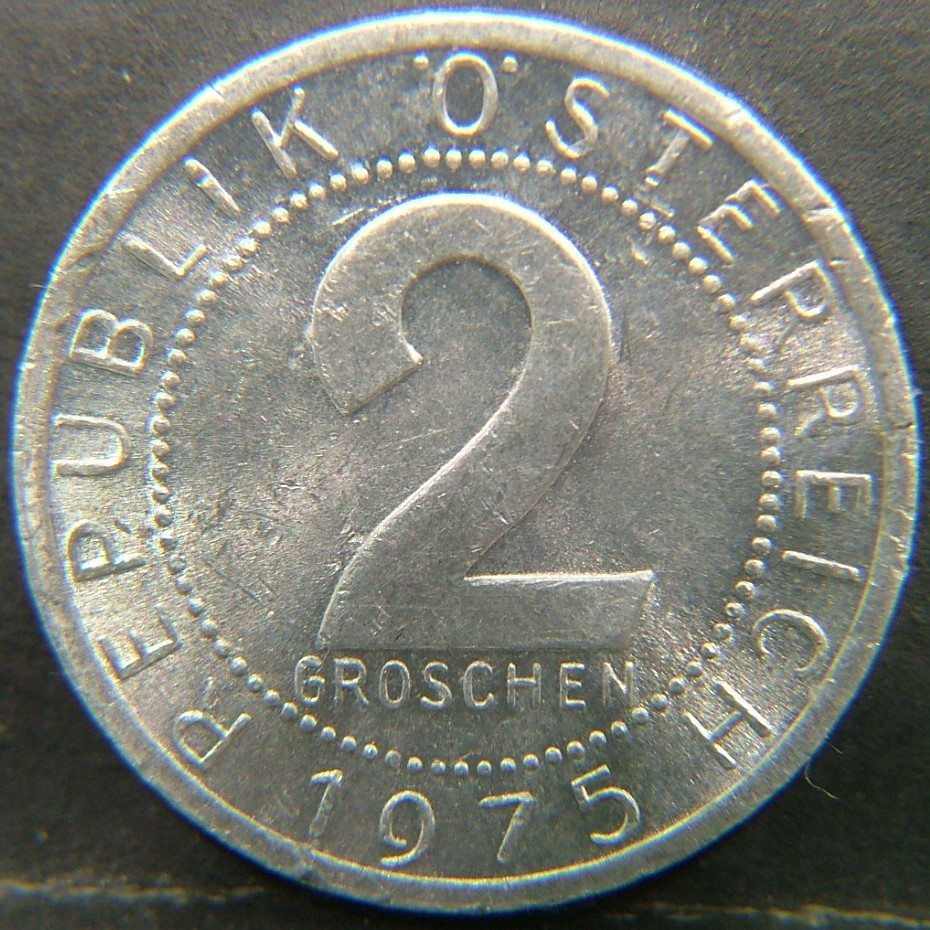 Additional view 2 of 🇦🇹 AUSTRIA – Habsburg Heirs and Republic Coins 2 Groschen  1975 object