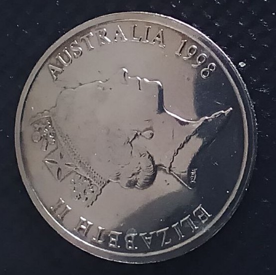 Back side of Australia 10 Cents 1998 coin