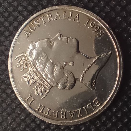 Front side of Australia 10 Cents 1998 coin
