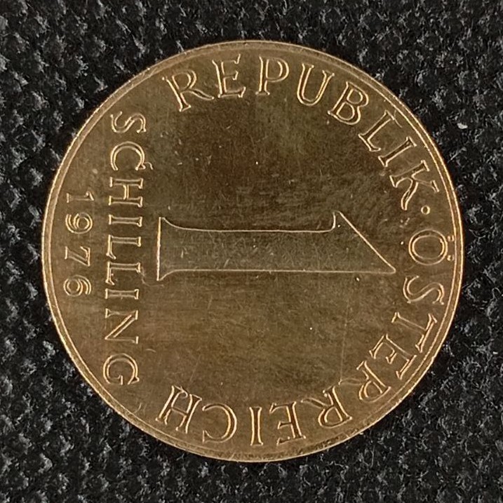 Front side of Austria Shilling 1976 coin