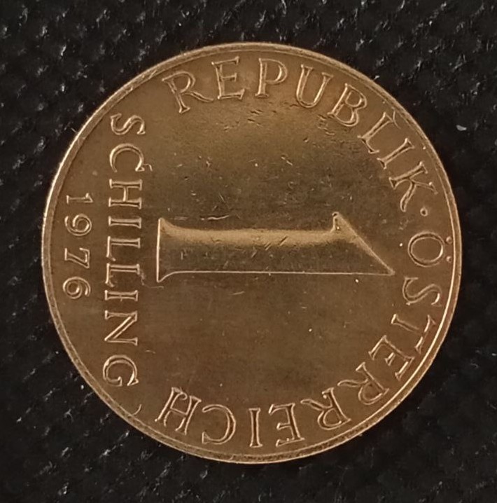 Back side of Austria Shilling 1976 coin
