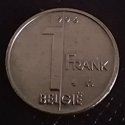 Additional view 2 of Belgium 1 Frank "Belgie" 1996 coin