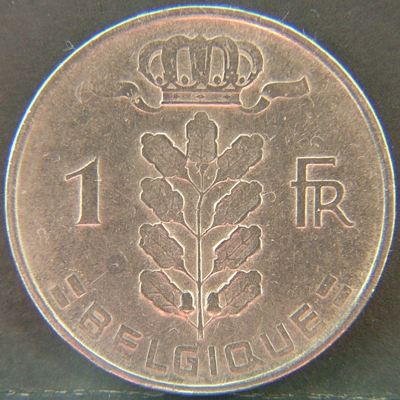 Additional view 2 of 🇧🇪 BELGIUM – Royal Portraits and National Symbols 1 Franc "Belgique'' 1951 coin