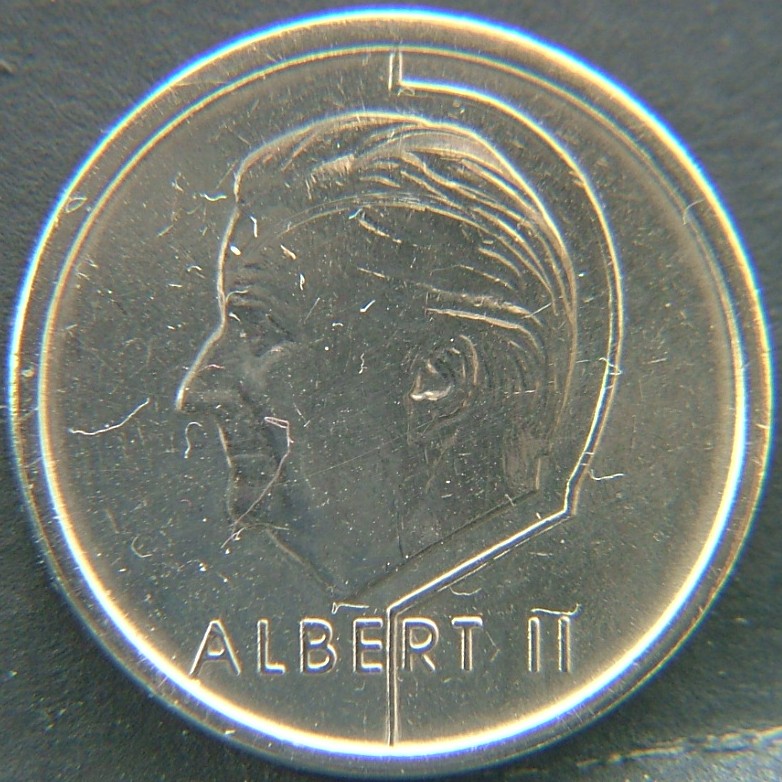 Front side of 🇧🇪 BELGIUM – Royal Portraits and National Symbols 1 Frank "Belgie" 1996 coin