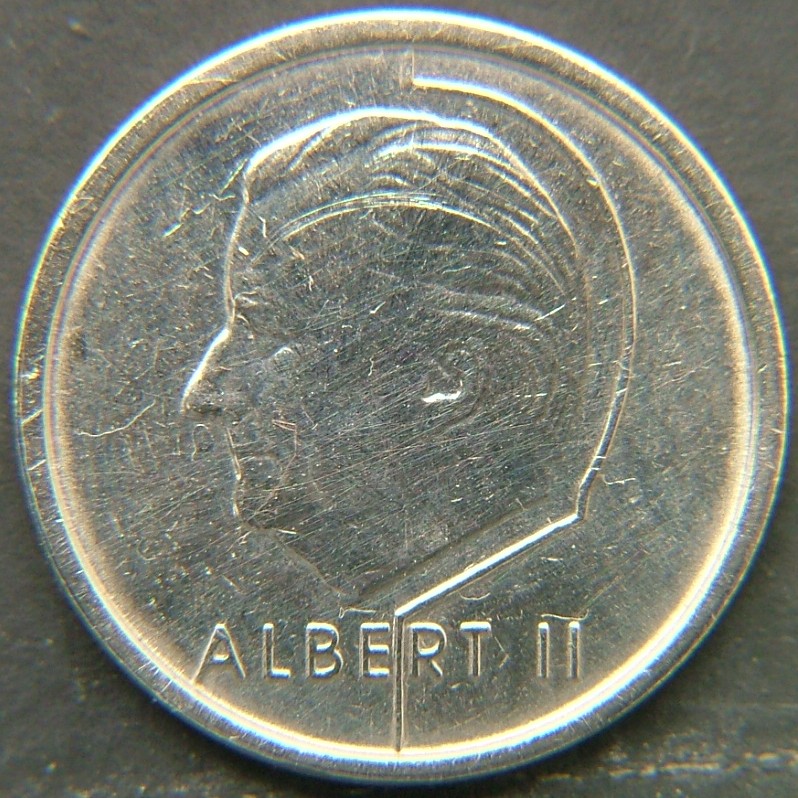 Back side of 🇧🇪 BELGIUM – Royal Portraits and National Symbols 1 Frank "Belgie" 1996 coin