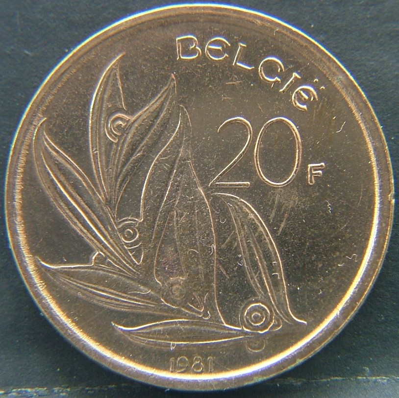 Additional view 1 of 🇧🇪 BELGIUM – Royal Portraits and National Symbols 20 Francs "Belgie" 1981 coin