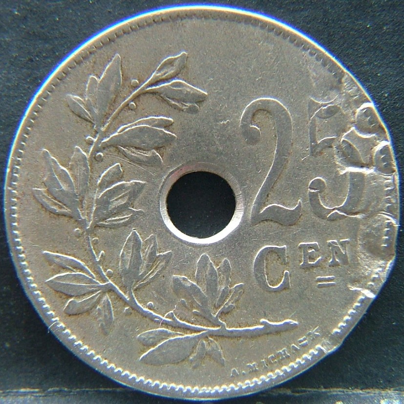 Additional view 1 of 🇧🇪 BELGIUM – Royal Portraits and National Symbols 25 Centimes  1910 object