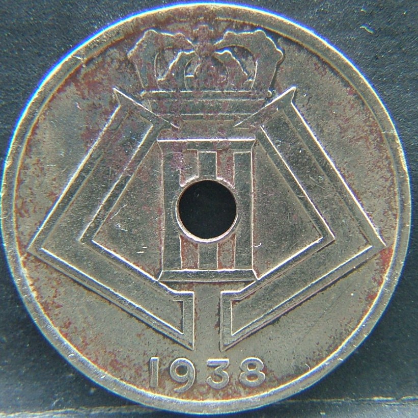Front side of 🇧🇪 BELGIUM – Royal Portraits and National Symbols 25 Centimes 1938 coin