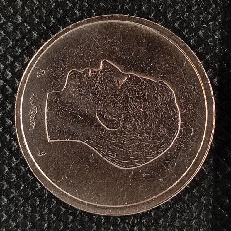 Back side of Belgium 20 Francs "Belgiqve" 1982 coin