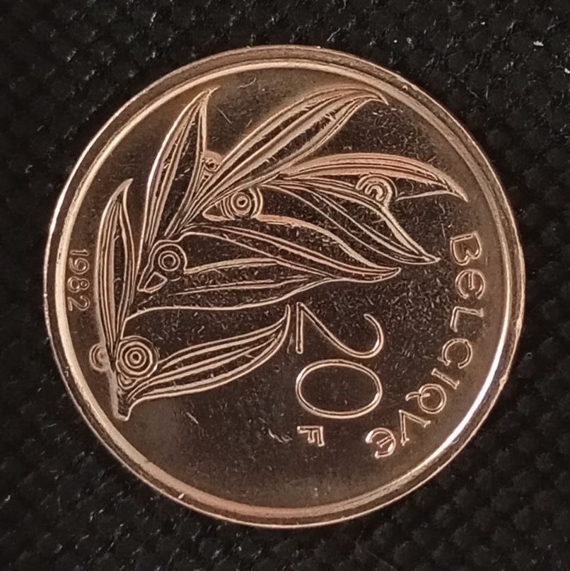 Additional view 1 of Belgium 20 Francs "Belgiqve" 1982 coin