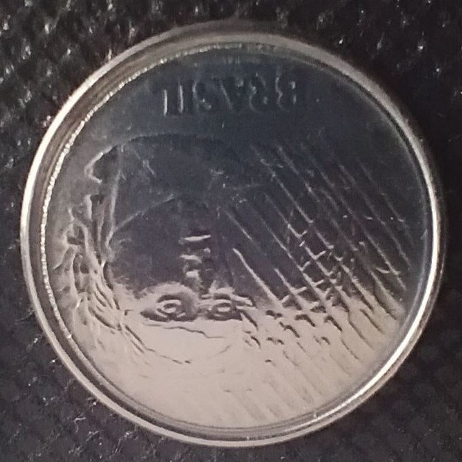 Back side of Brazil 10 Centavos 1994 coin