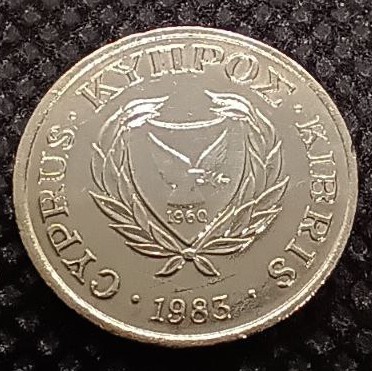 Front side of Cyprus 1 Cent 1983 coin