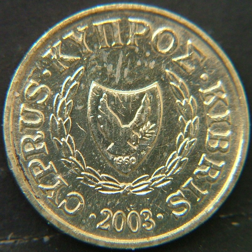 Back side of 🇨🇾 CYPRUS – Mediterranean Coin Stories 1 Cent 2003 coin