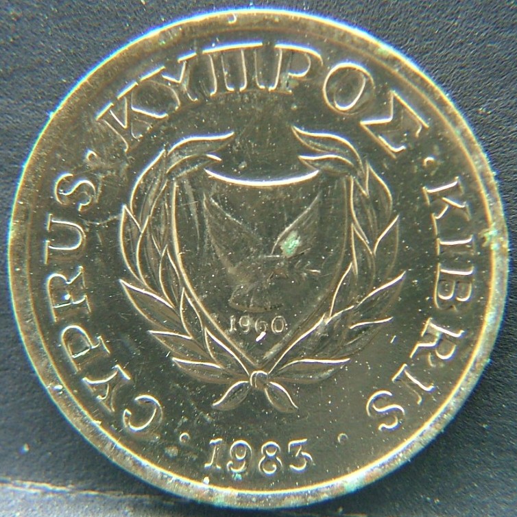 Front side of 🇨🇾 CYPRUS – Mediterranean Coin Stories 1 Cent 1983 coin
