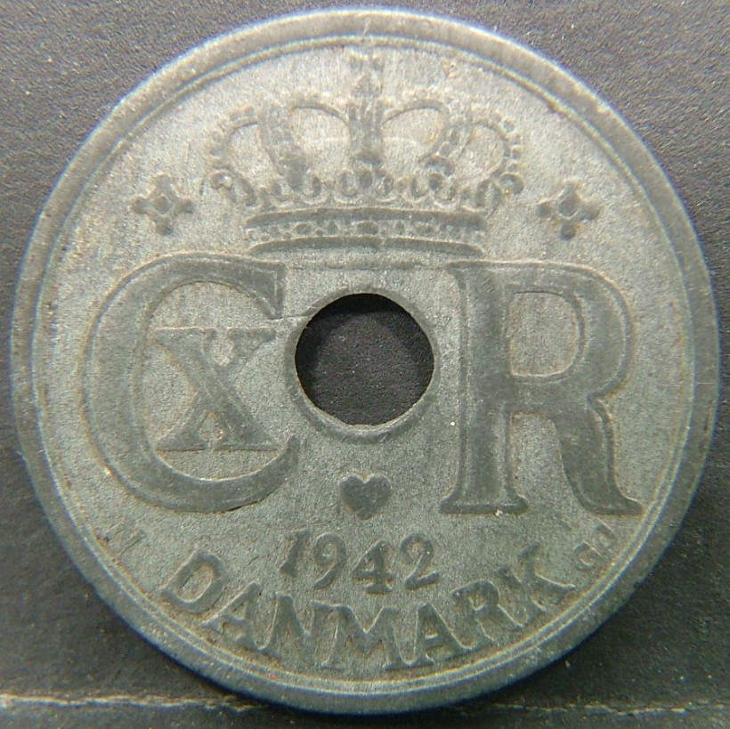 Back side of 🇩🇰 DENMARK – Viking Roots in Coinage 25 Ore  1942 object