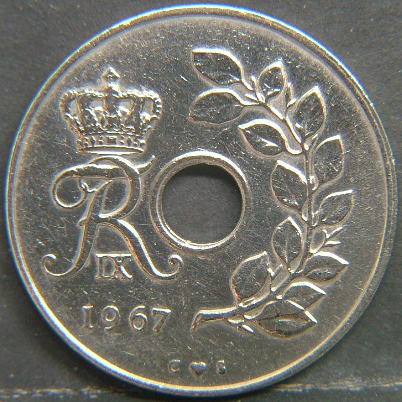 Back side of 🇩🇰 DENMARK – Viking Roots in Coinage 25 Ore  1967 object