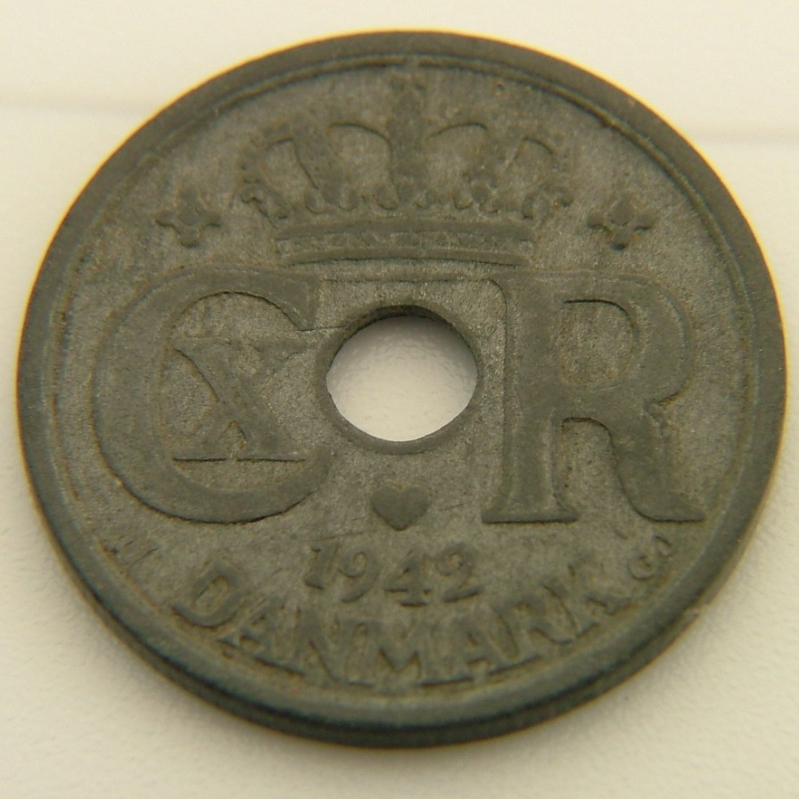 Back side of Denmark 25 Ore 1942 coin