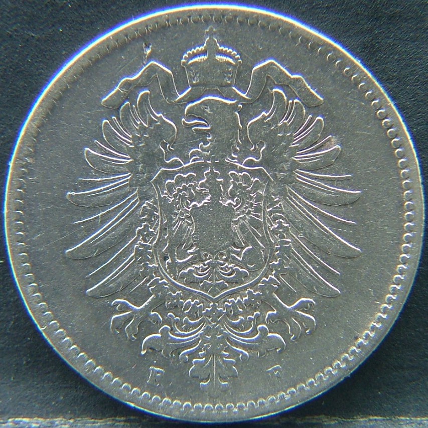 Front side of 🇩🇪 GERMANY – Unified Coins of a Divided History 1 Mark "F" 1881 coin