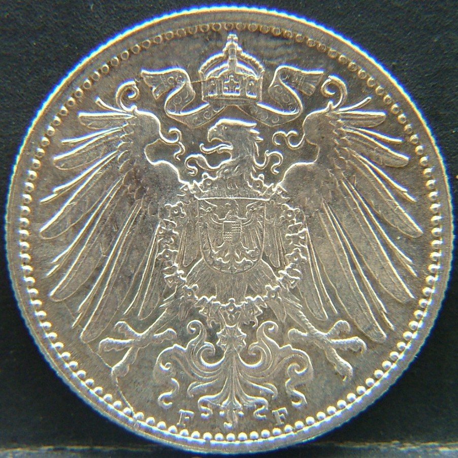 Front side of 🇩🇪 GERMANY – Unified Coins of a Divided History 1 Mark "F" 1914 coin
