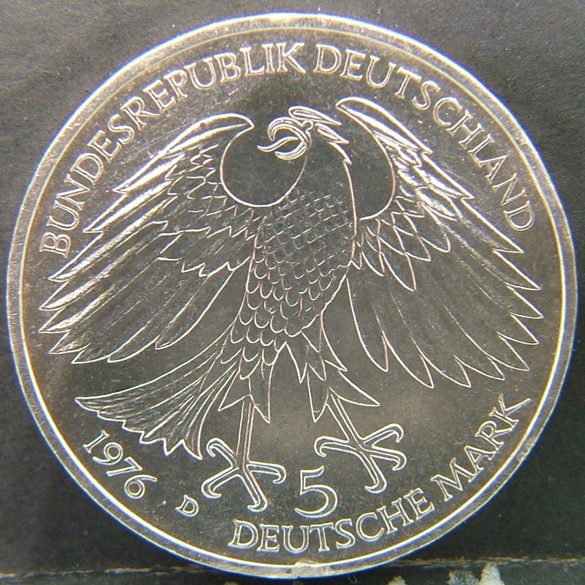 Additional view 2 of 🇩🇪 GERMANY – Unified Coins of a Divided History 5 Mark "D"  1976 object