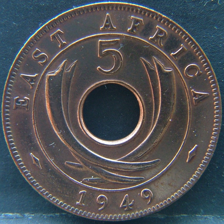 Additional view 1 of 🌍 East Africa (British) — Coins from the Colonial Crossroads of the Continent 5 Cents  1949 object