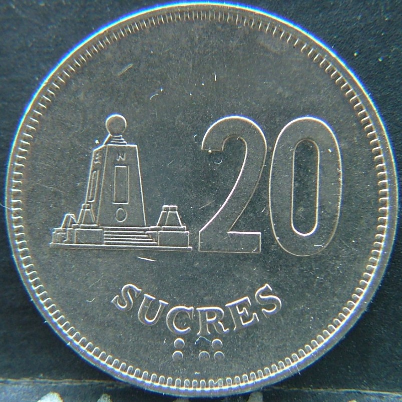 Additional view 1 of 🇪🇨 Ecuador 20 Sucres  1991 object