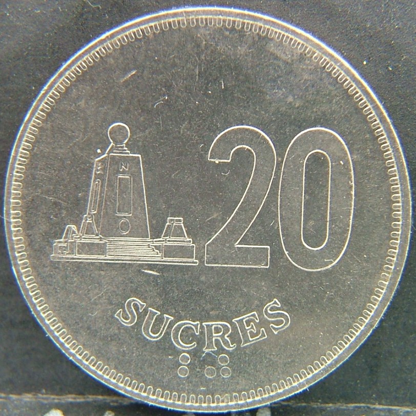 Additional view 2 of 🇪🇨 Ecuador 20 Sucres  1991 object