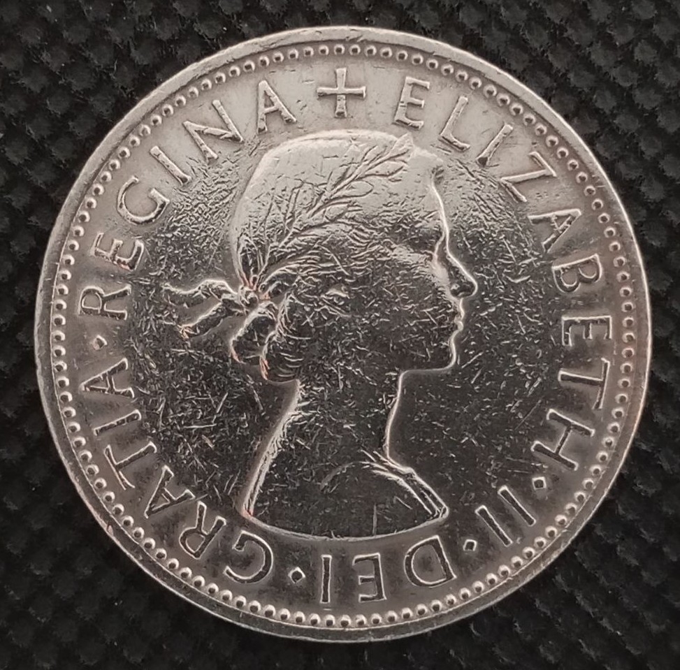 Front side of Great Britain 2 Shillings 1963 coin