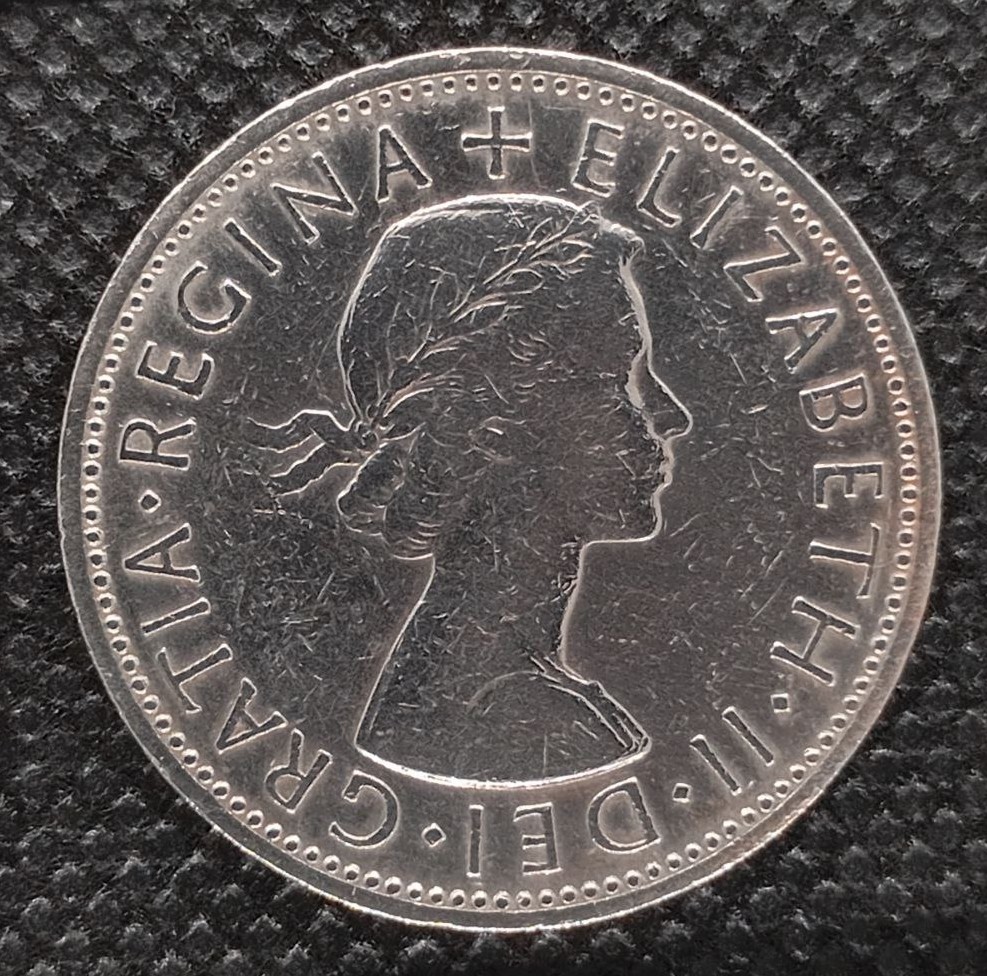 Back side of Great Britain 2 Shillings 1963 coin