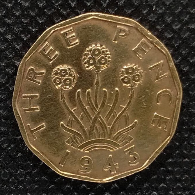 Additional view 2 of Great Britain 3 Pence 1943 coin