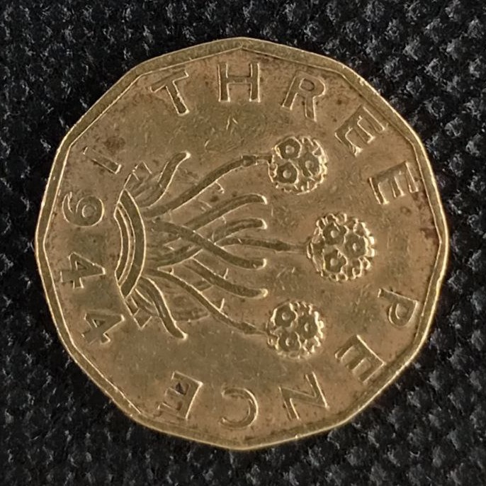 Additional view 2 of Great Britain 3 Pence 1944 coin