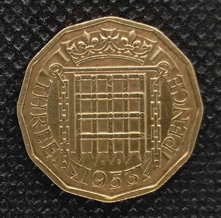 Additional view 1 of Great Britain 3 Pence 1953 coin