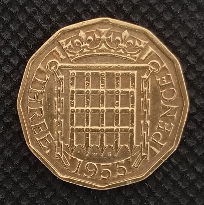Additional view 2 of Great Britain 3 Pence 1955 coin