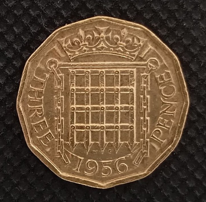 Additional view 2 of Great Britain 3 Pence 1956 coin