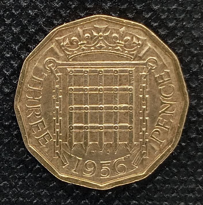 Additional view 1 of Great Britain 3 Pence 1956 coin