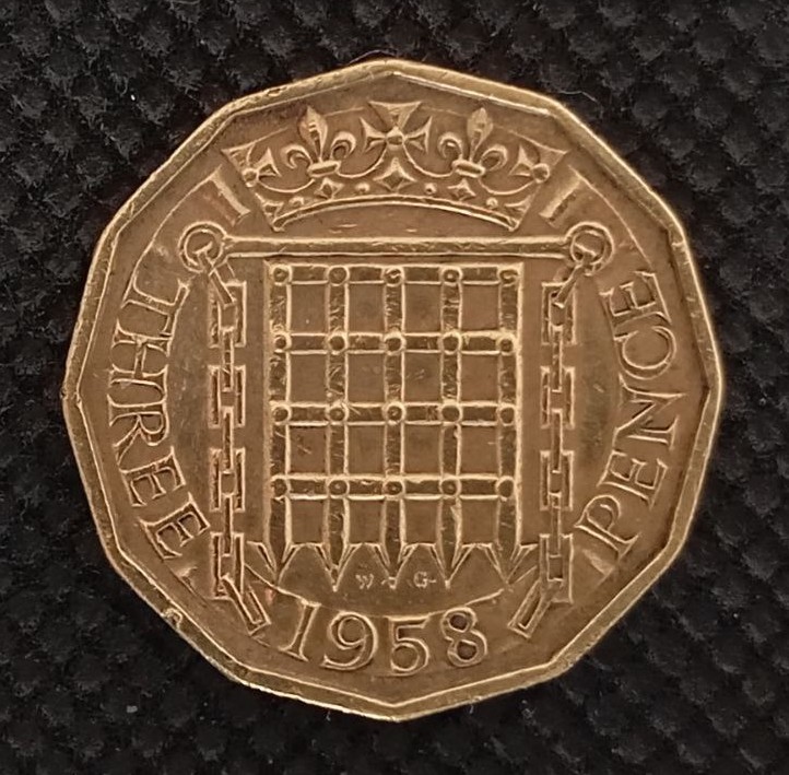 Additional view 2 of Great Britain 3 Pence 1958 coin