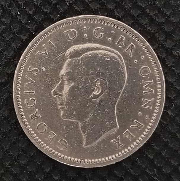 Front side of Great Britain 6 Pence 1948 coin
