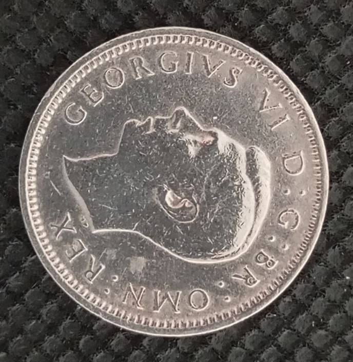 Front side of Great Britain 6 Pence 1951 coin