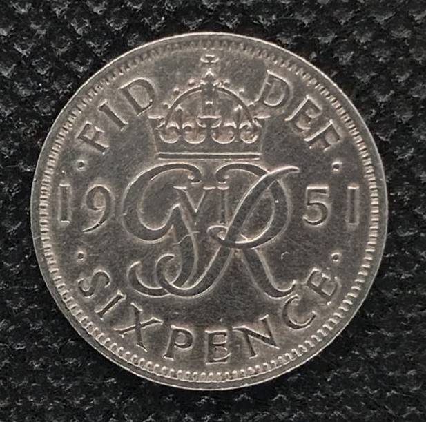 Additional view 2 of Great Britain 6 Pence 1951 coin