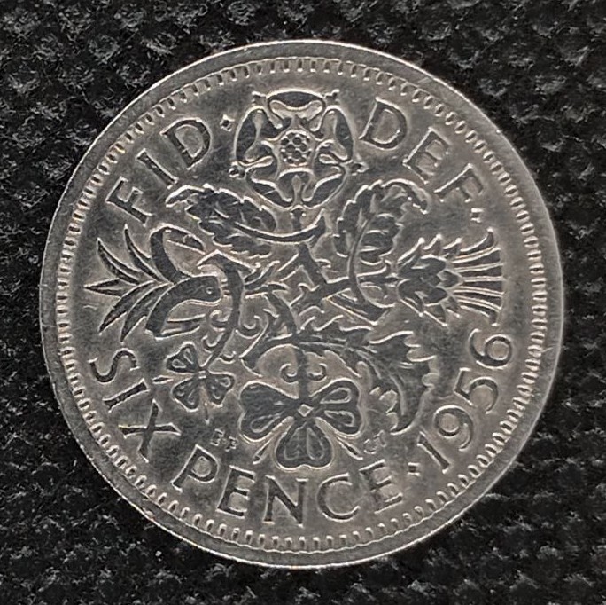 Additional view 2 of Great Britain 6 Pence 1956 coin