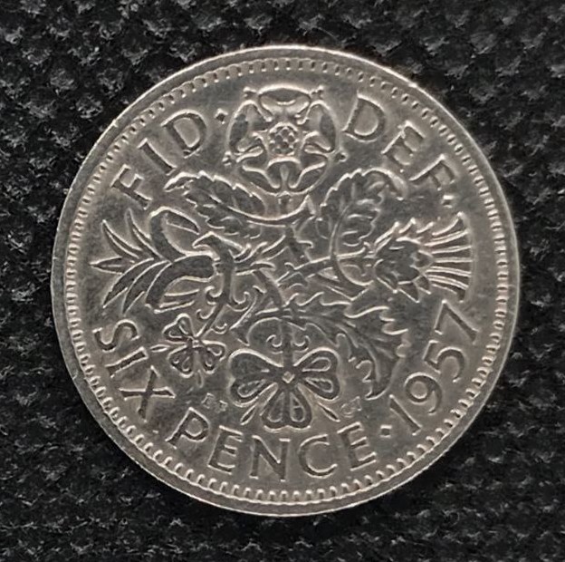 Additional view 2 of Great Britain 6 Pence 1957 coin